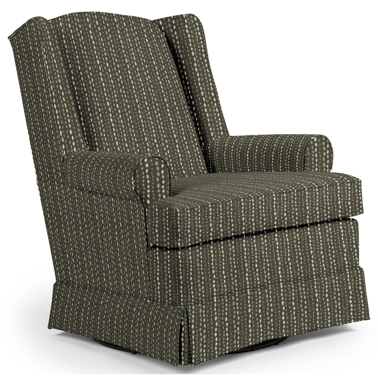 Best Home Furnishings Roni 7197 Roni Skirted Swivel Glider Chair Simply Home by Lindy s Uph Upholstered Chairs